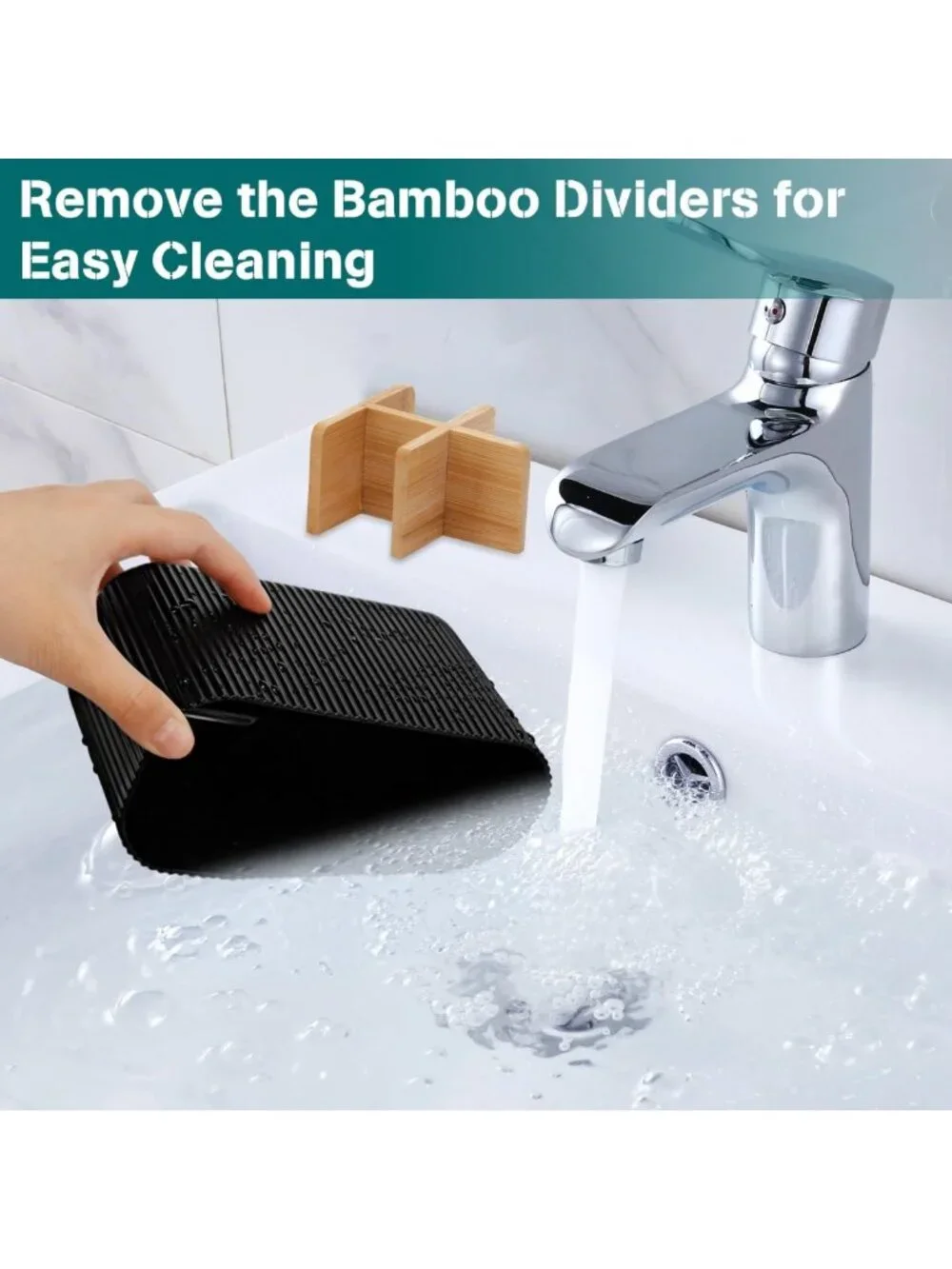 Sleek Bamboo Toothbrush Holder - Stylish Organizer for Electric & Kids' Brushes